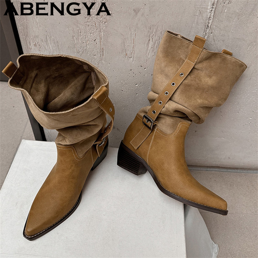 Ethnic And Fashion - 2026 New Western Cowboy Knight Boots