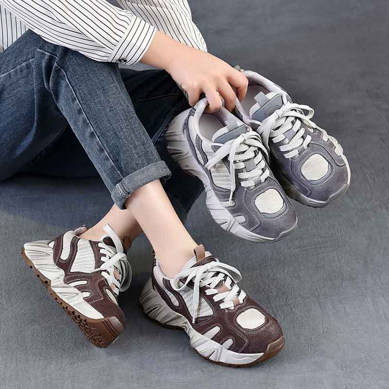 4.5cm Air Mesh Suede Genuine L - đánh giá và giá Ethnic And Fashion