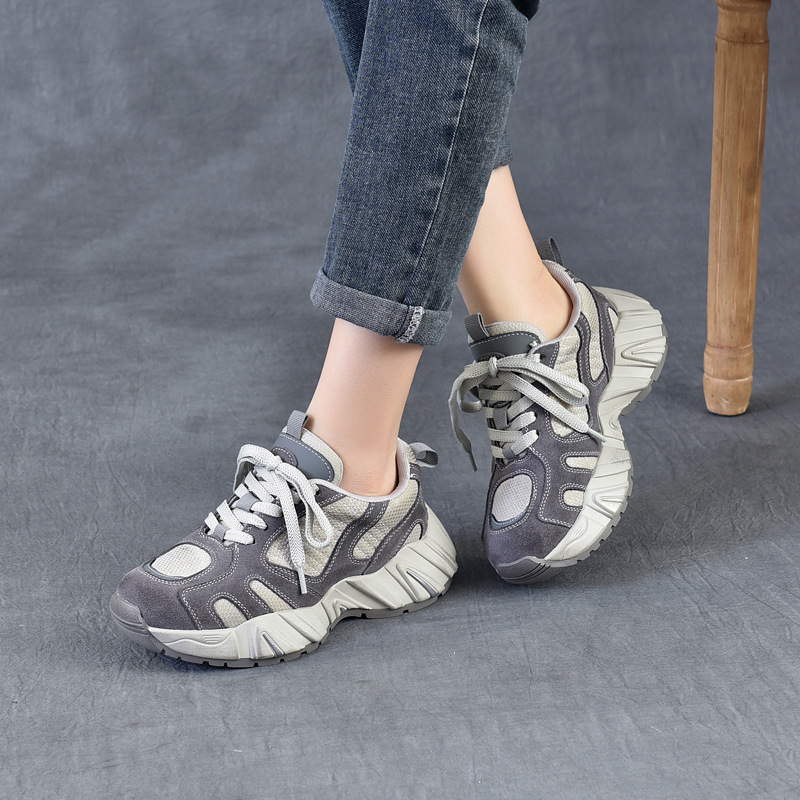 4.5cm Air Mesh Suede Genuine L - đánh giá và giá Ethnic And Fashion
