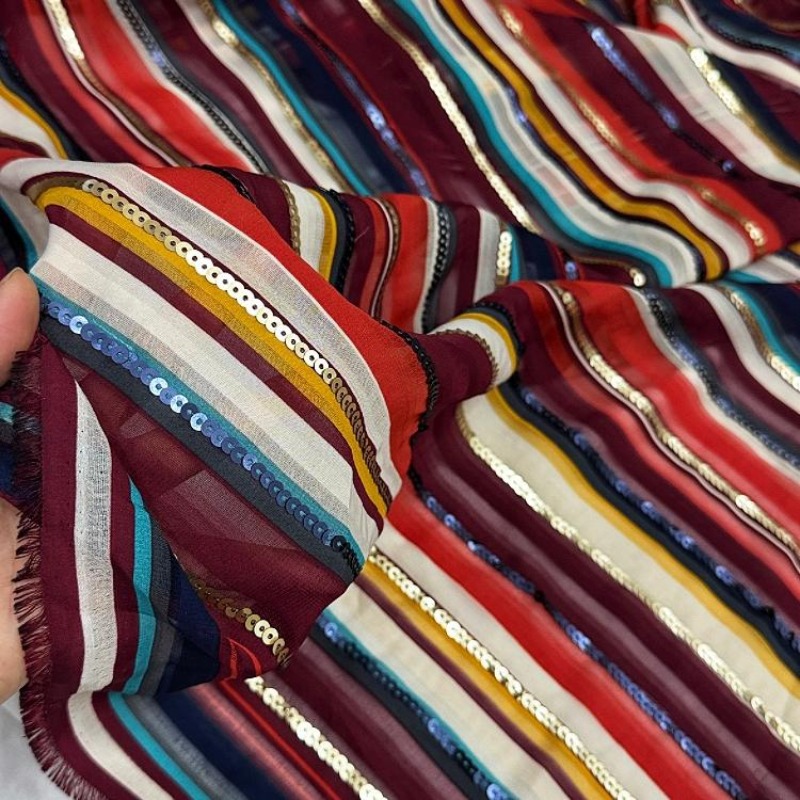 Colorful Striped Embroidered S - đánh giá và giá Ethnic Fashion Designers