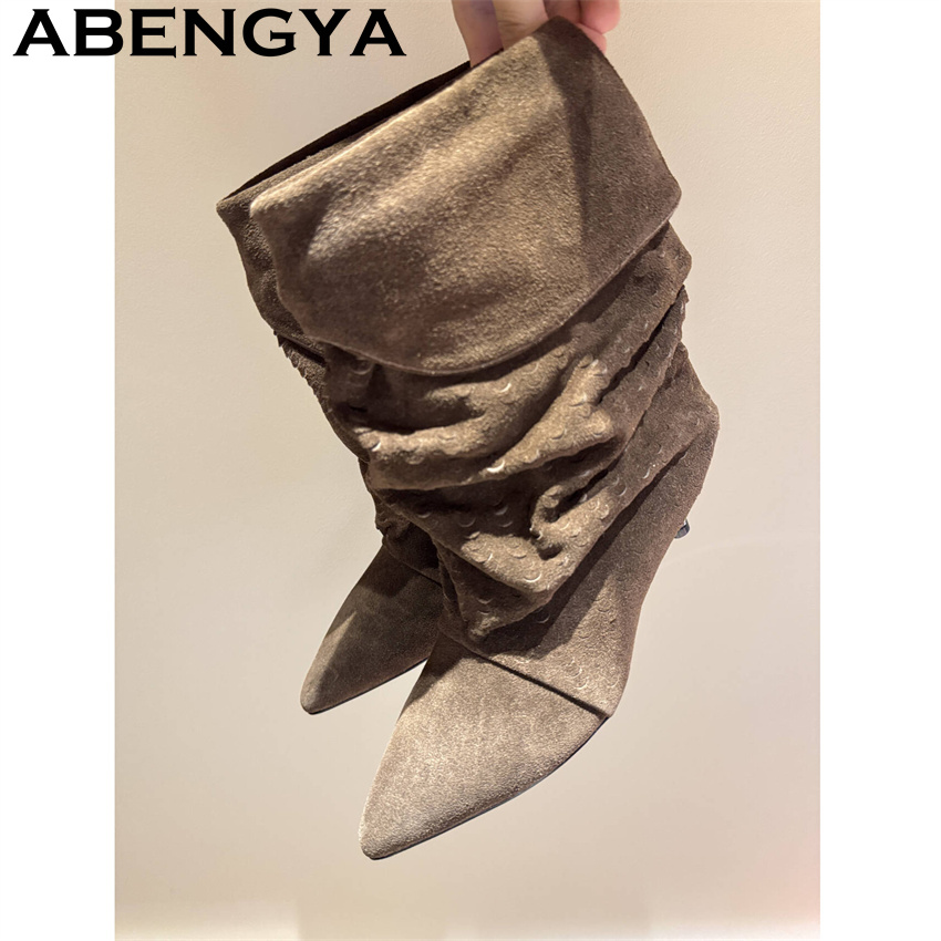 Women's Mid Calf Short Boots 2 - đánh giá và giá Ethnic And Fashion