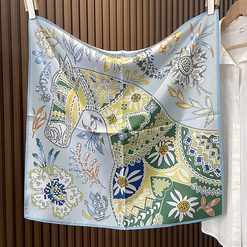 Green Boho Horse Square Scarf  - đánh giá và giá Ethnic Boho Fashion