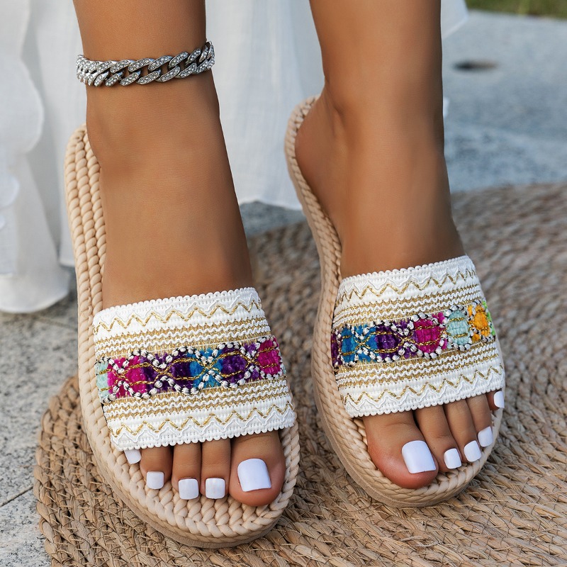 Women Slippers Outdoor Flat De - đánh giá và giá Ethnic Fashion Designers