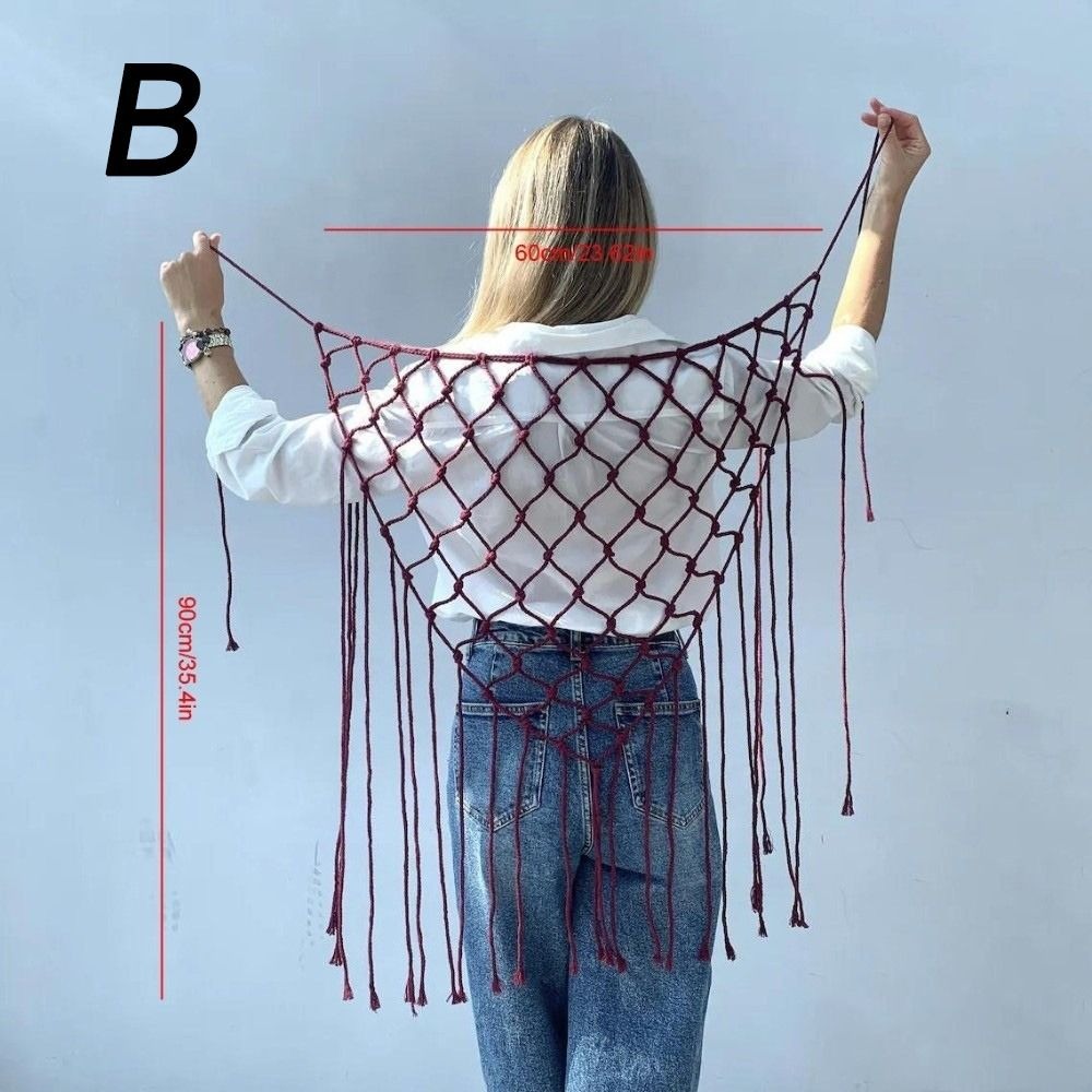 Bohemian Netted Fringe Scarf S - đánh giá và giá Ethnic Fashion Designers