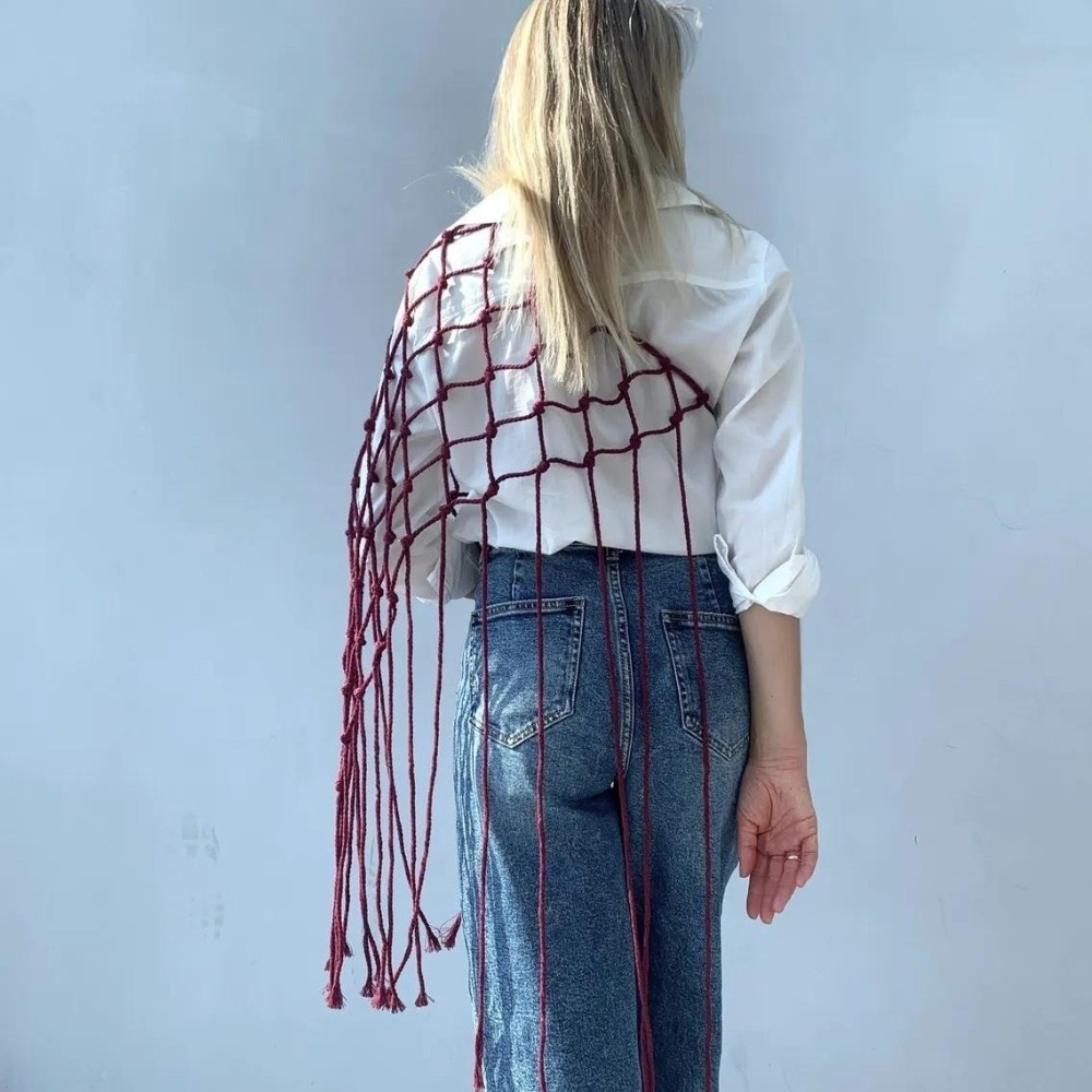 Bohemian Netted Fringe Scarf S - đánh giá và giá Ethnic Fashion Designers
