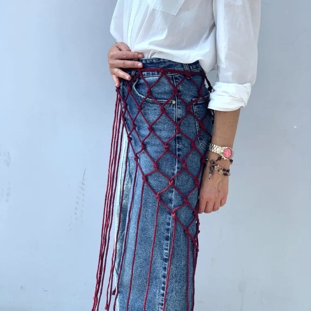 Bohemian Netted Fringe Scarf S - đánh giá và giá Ethnic Fashion Designers
