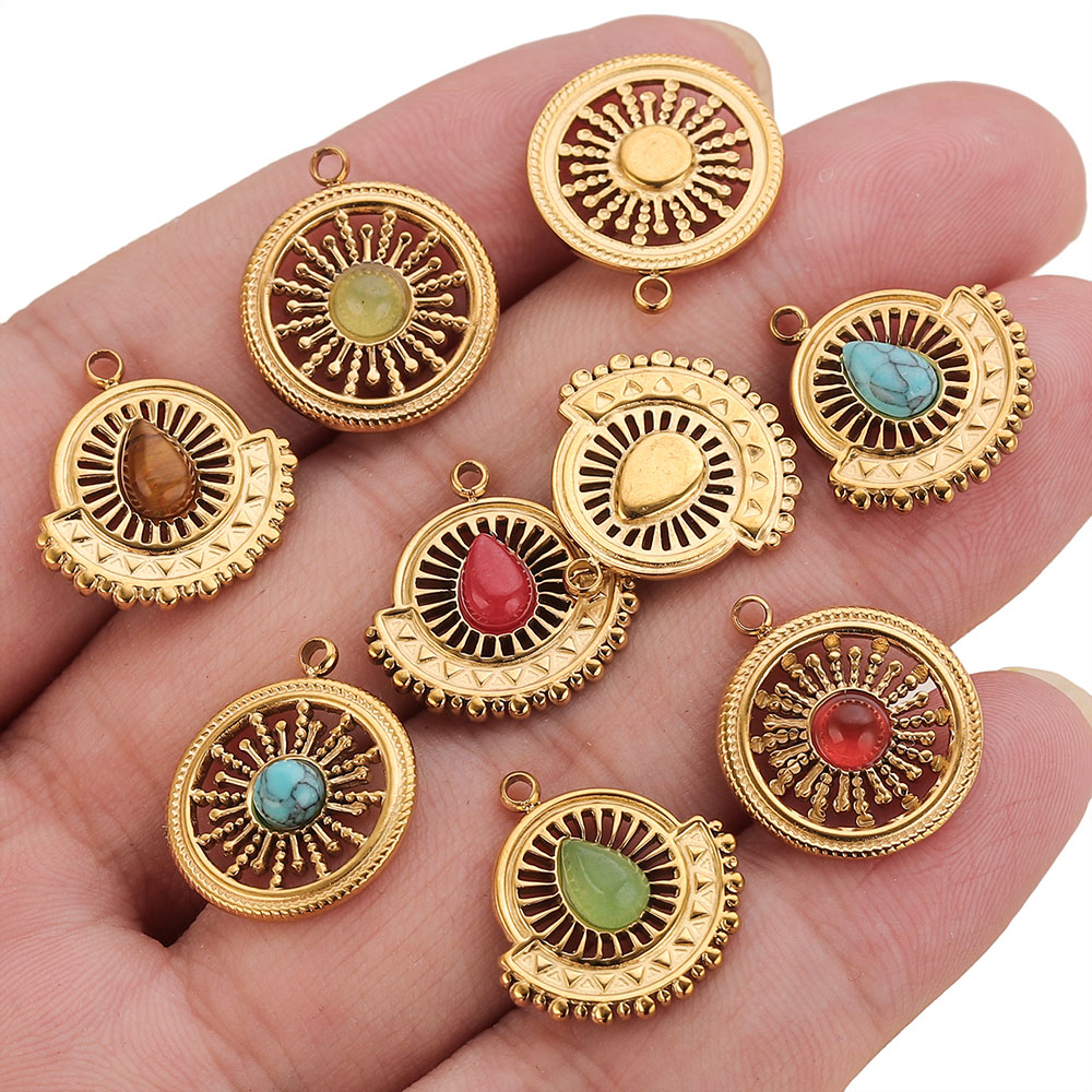 4pcs Stainless Steel Flower Fa - đánh giá và giá Ethnic Boho Fashion