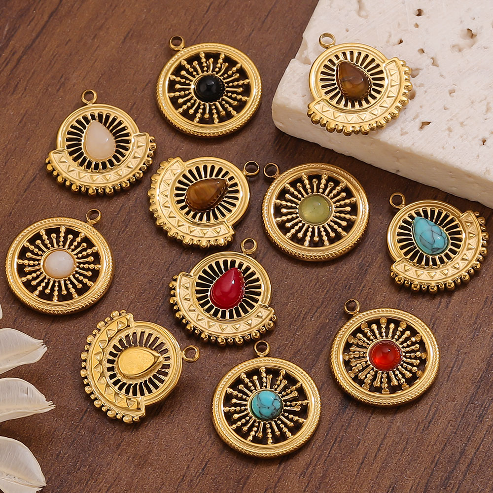 4pcs Stainless Steel Flower Fa - đánh giá và giá Ethnic Boho Fashion